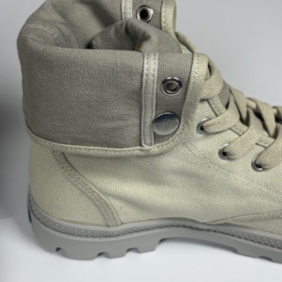Palladium Baggy Boots Vapor Grey Canvas High Top Fold Down Men’s 7 Women’s 9 - Picture 8 of 16